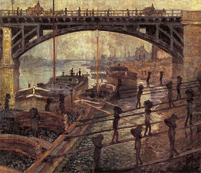 Claude Monet Men Unloading Coal